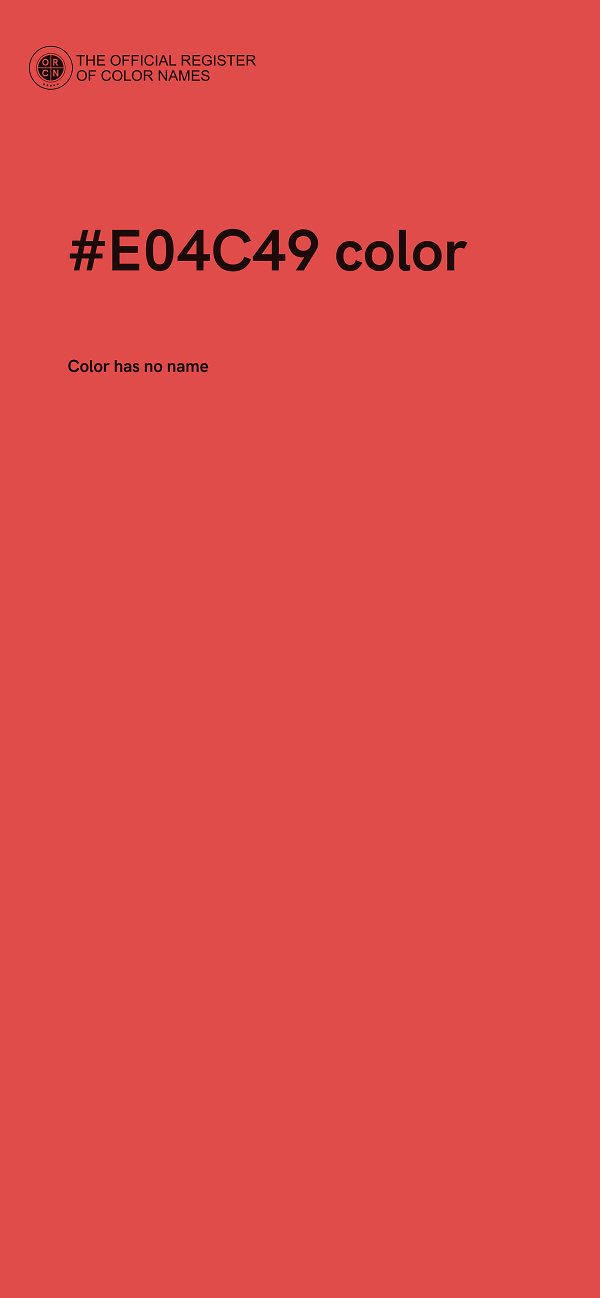 #E04C49 color image