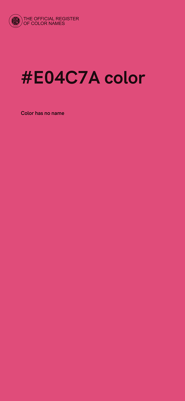 #E04C7A color image