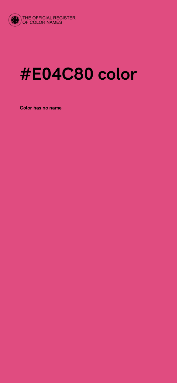 #E04C80 color image
