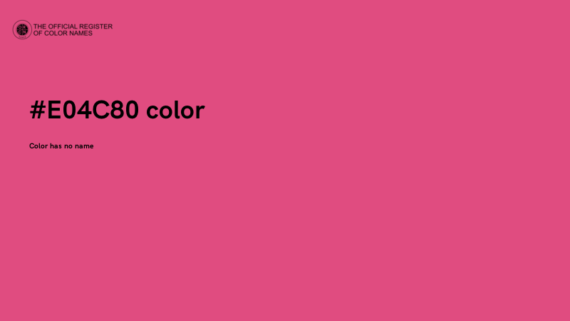 #E04C80 color image