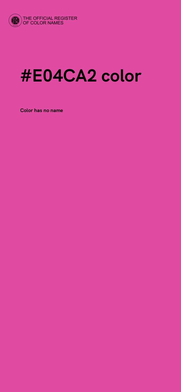 #E04CA2 color image