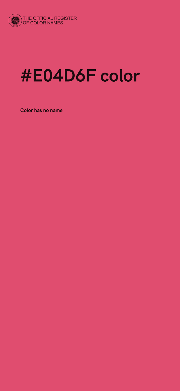 #E04D6F color image