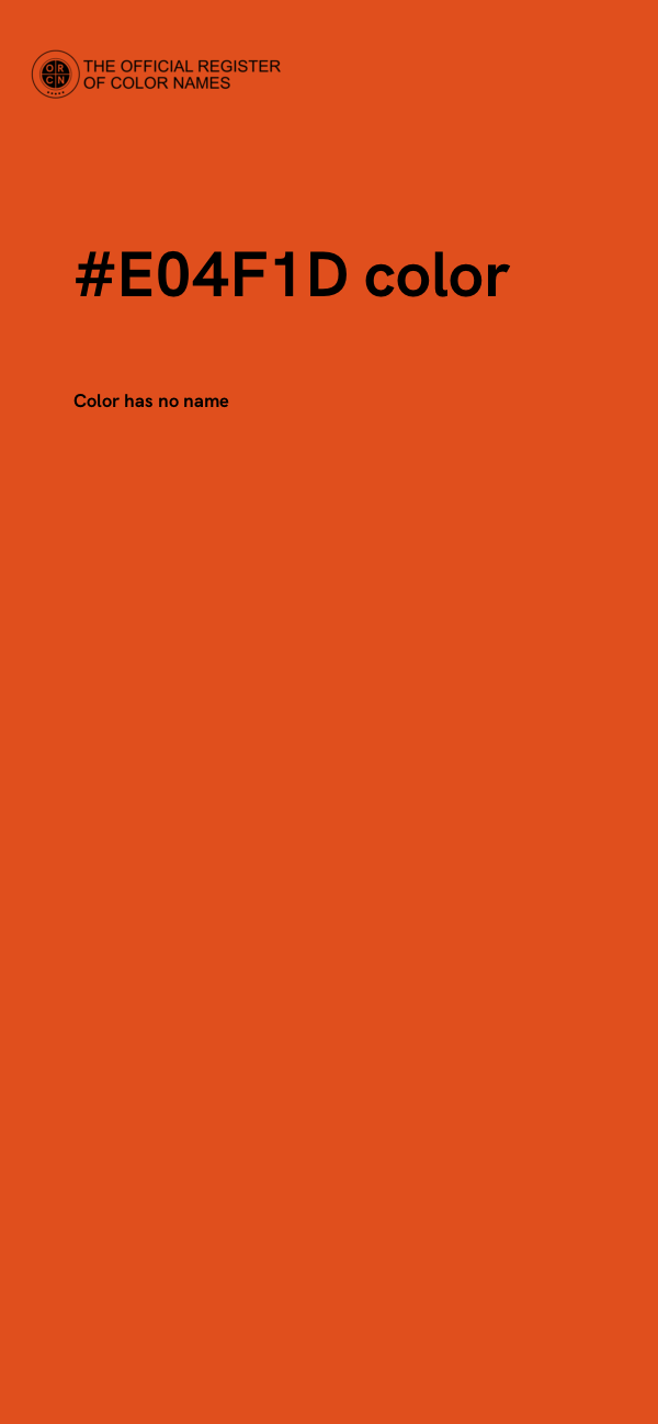 #E04F1D color image