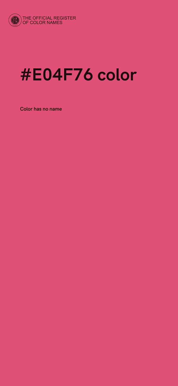 #E04F76 color image