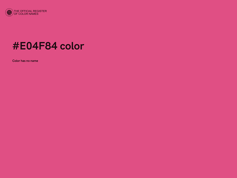 #E04F84 color image