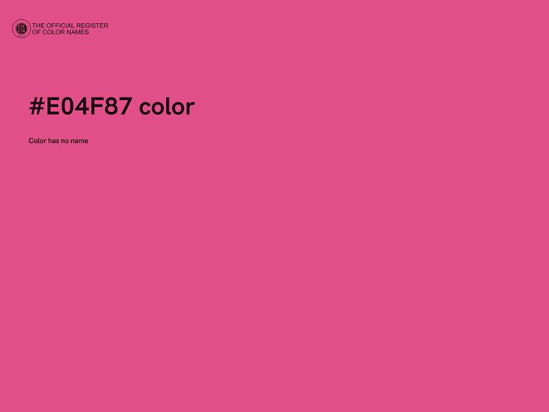 #E04F87 color image