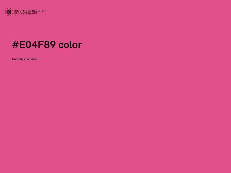 #E04F89 color image