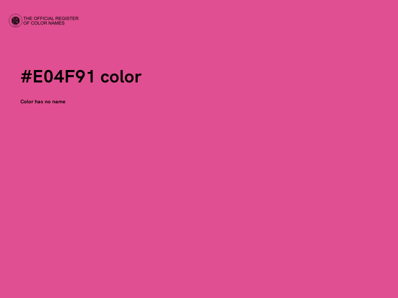 #E04F91 color image