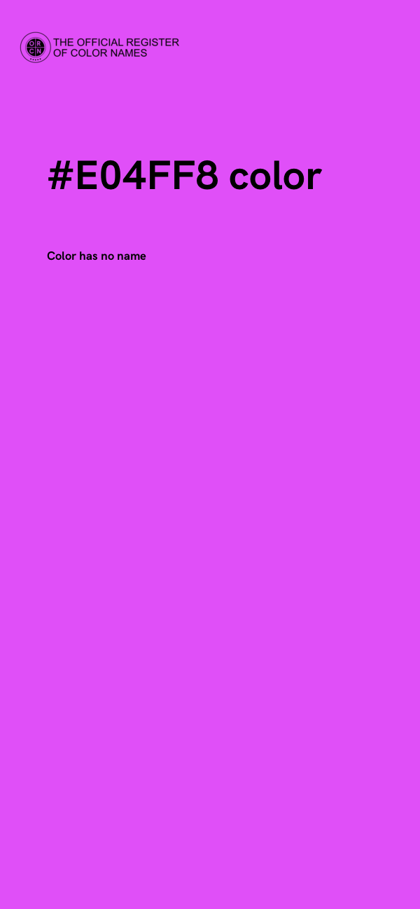 #E04FF8 color image