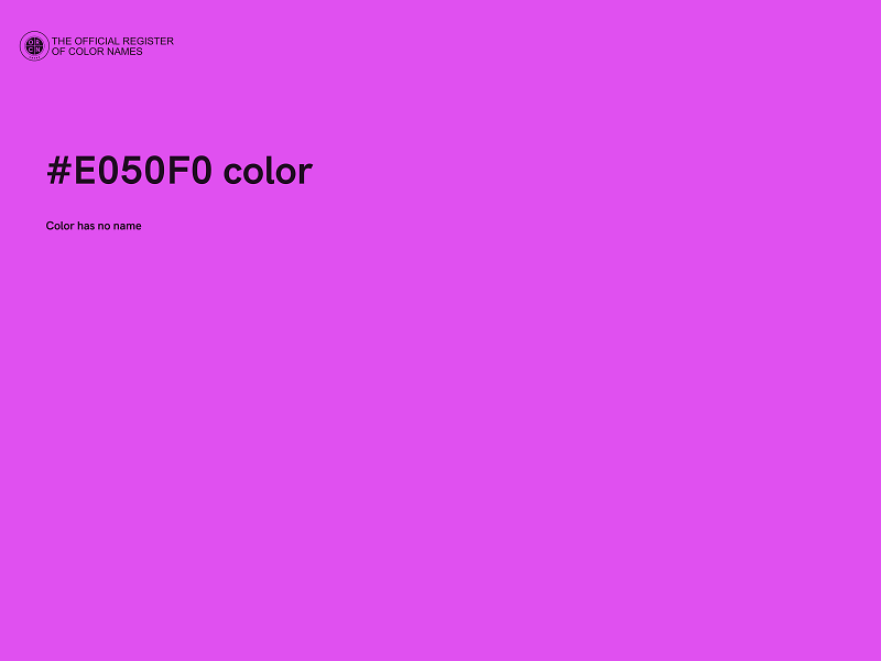 #E050F0 color image