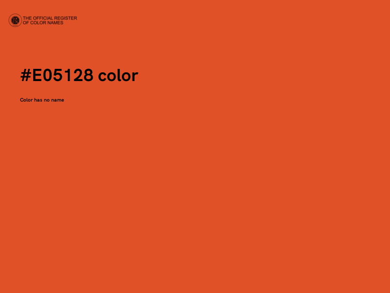 #E05128 color image