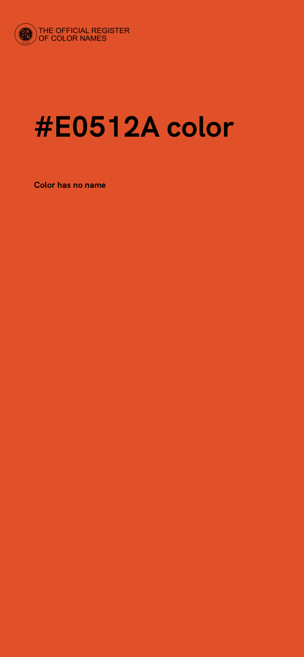 #E0512A color image