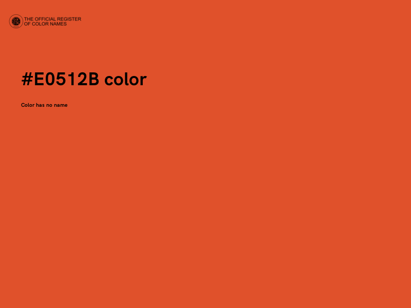 #E0512B color image