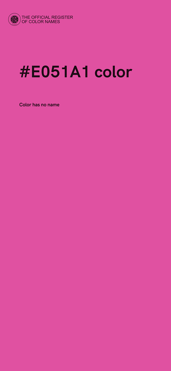#E051A1 color image