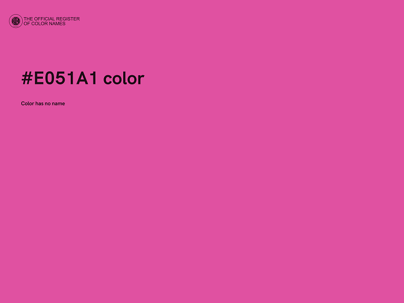 #E051A1 color image