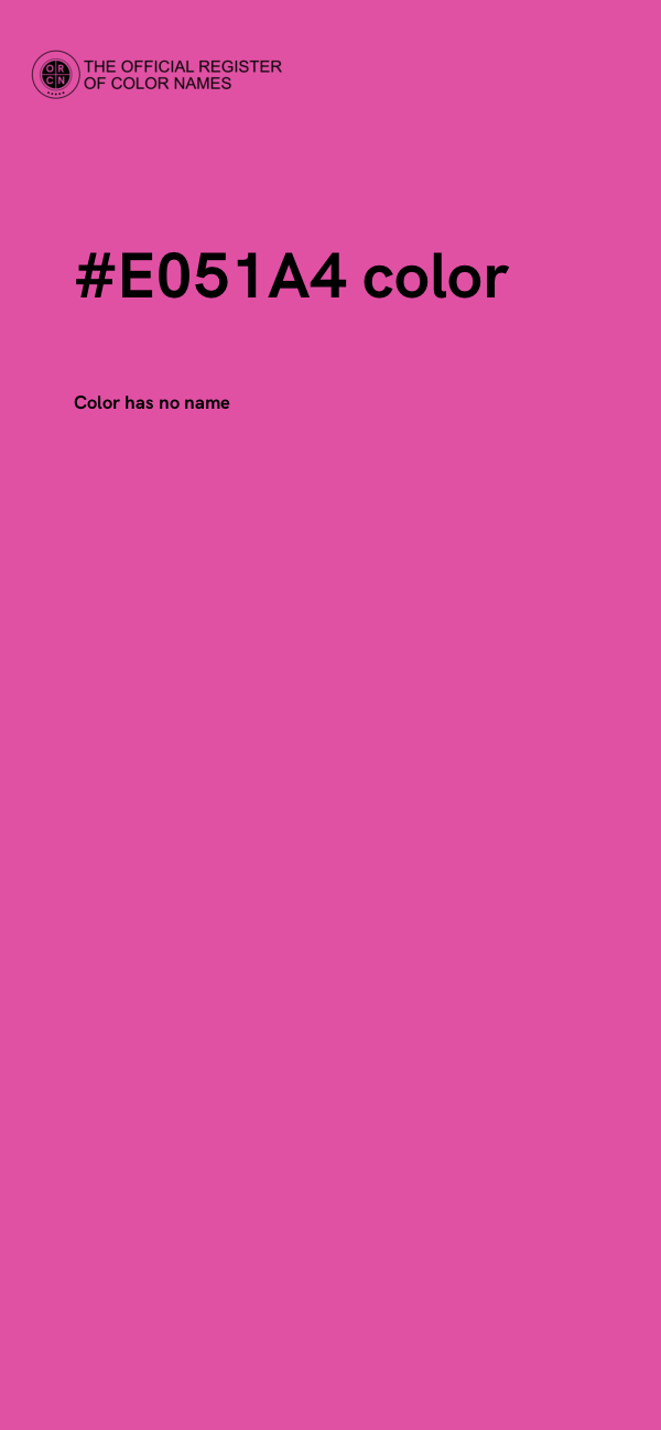 #E051A4 color image