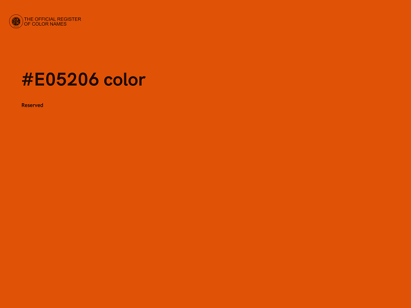 #E05206 color image