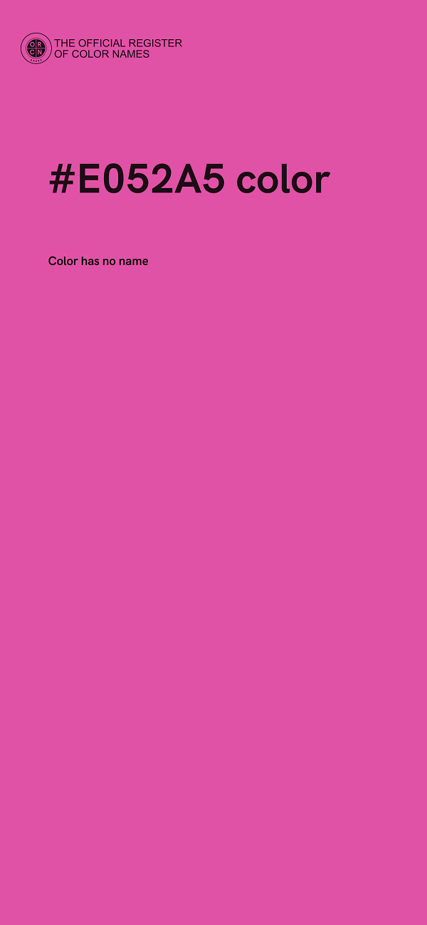 #E052A5 color image
