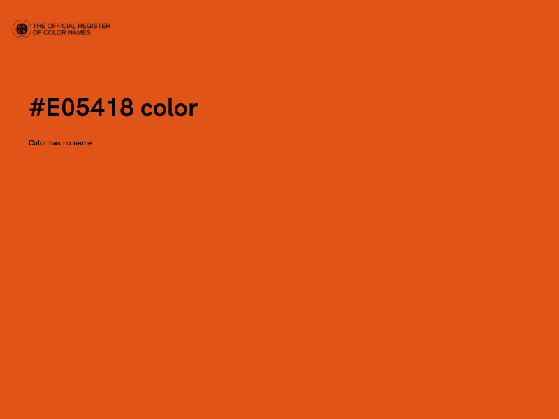 #E05418 color image