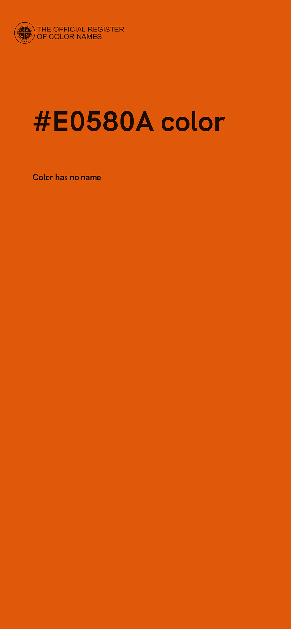 #E0580A color image