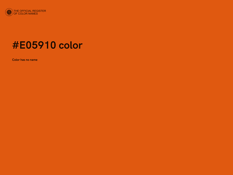 #E05910 color image