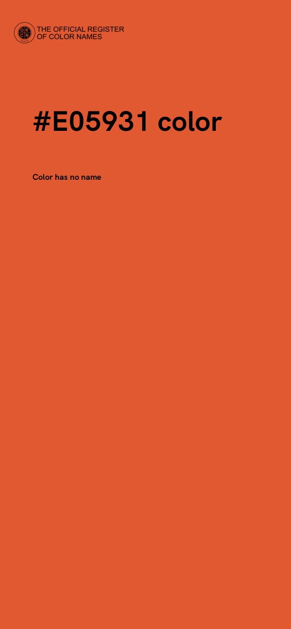 #E05931 color image