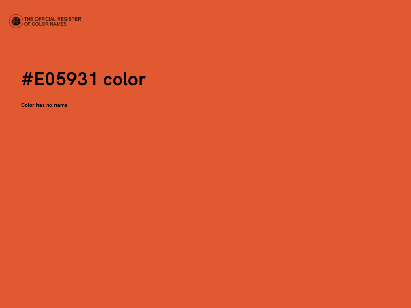 #E05931 color image