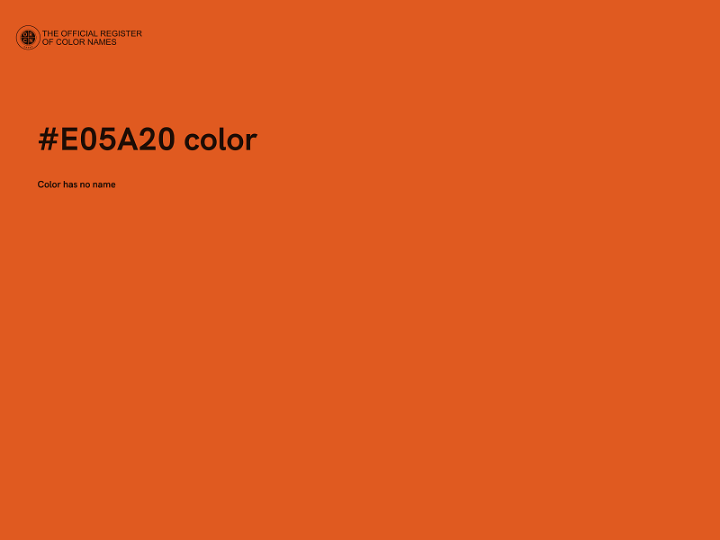 #E05A20 color image