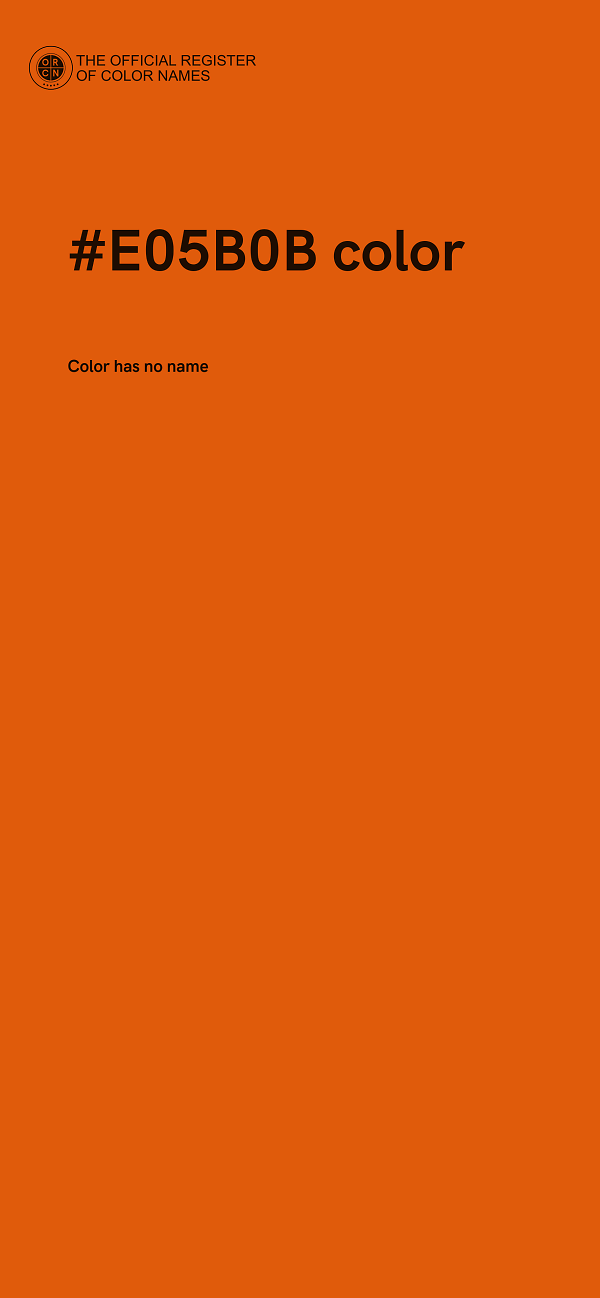 #E05B0B color image