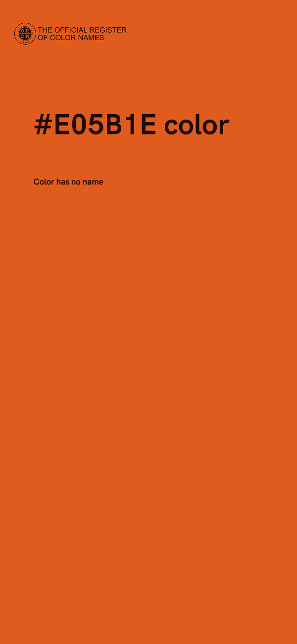 #E05B1E color image
