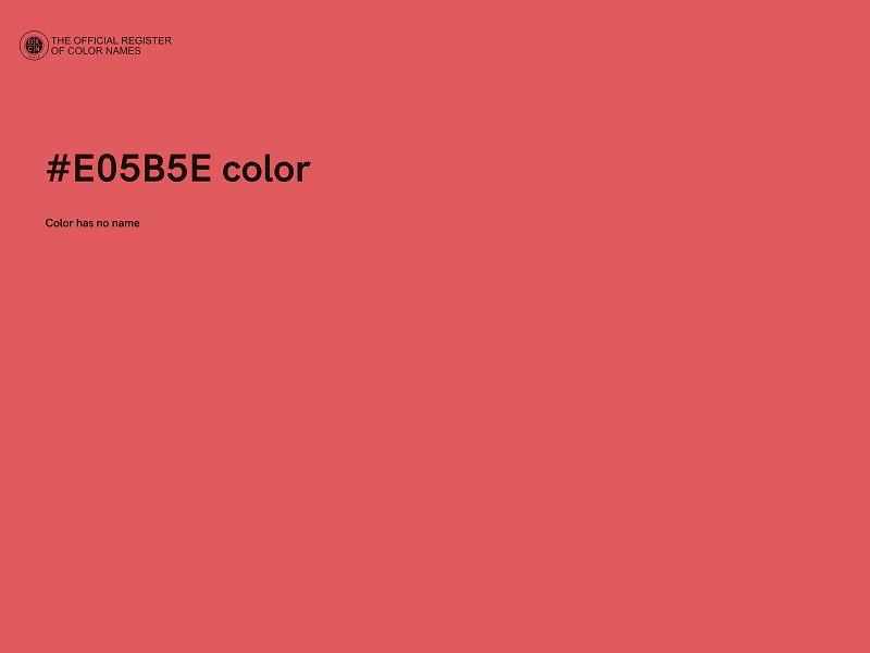 #E05B5E color image