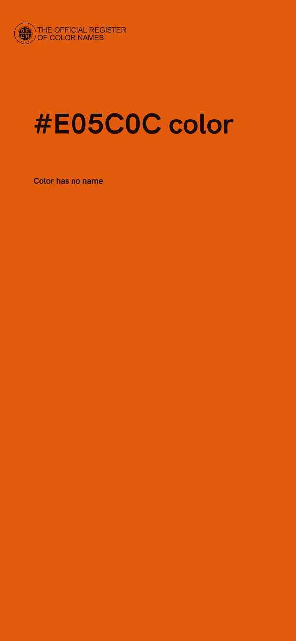 #E05C0C color image