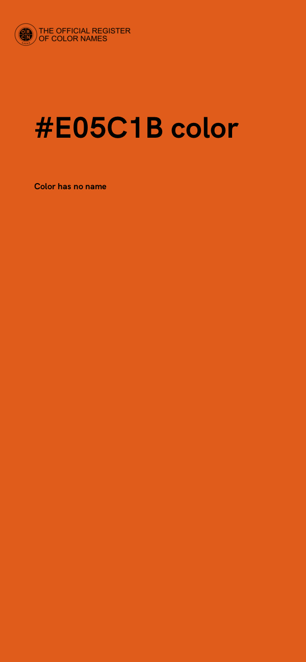 #E05C1B color image