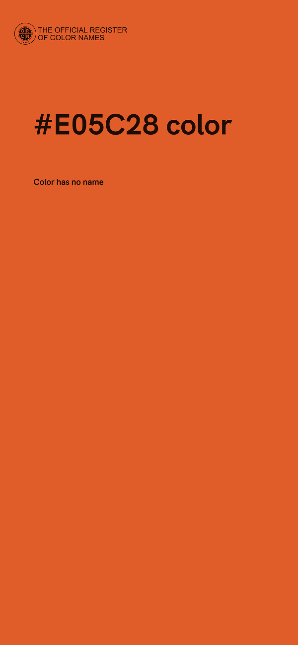 #E05C28 color image