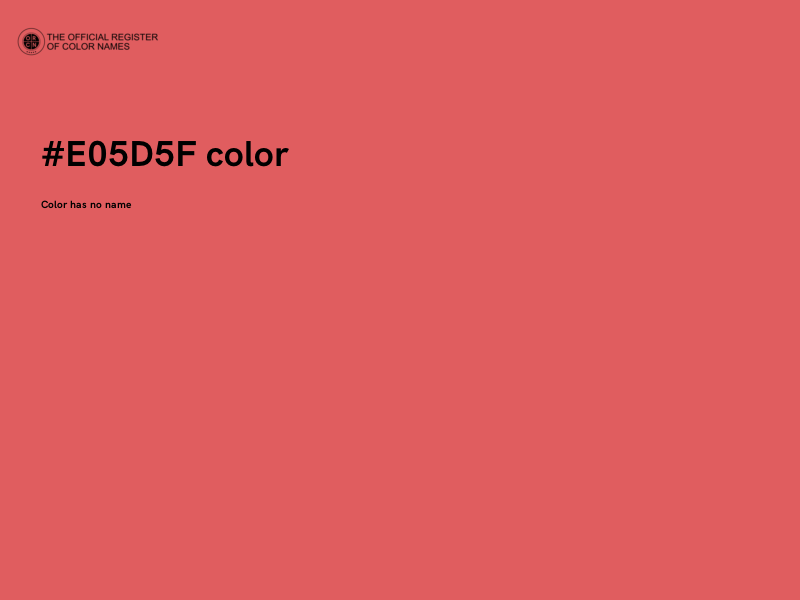 #E05D5F color image