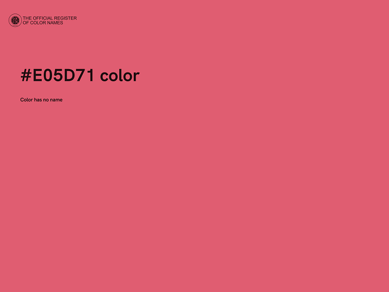 #E05D71 color image