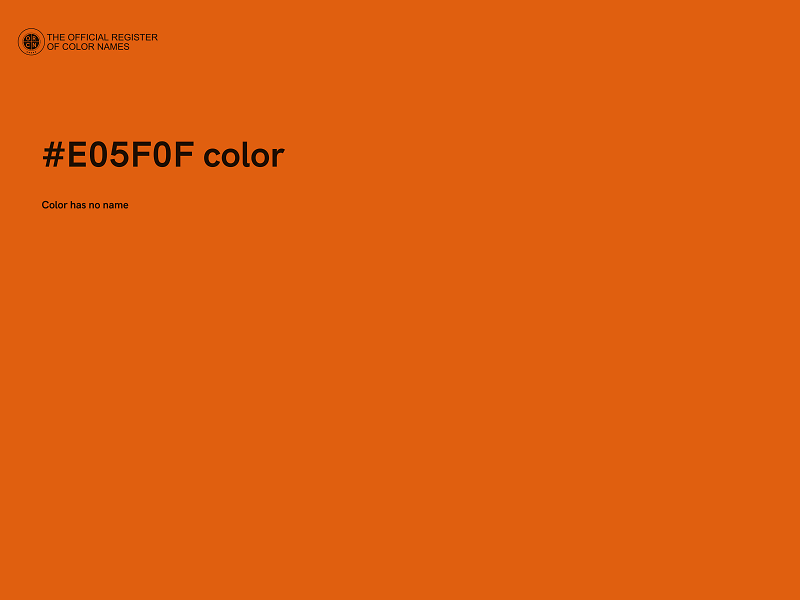 #E05F0F color image