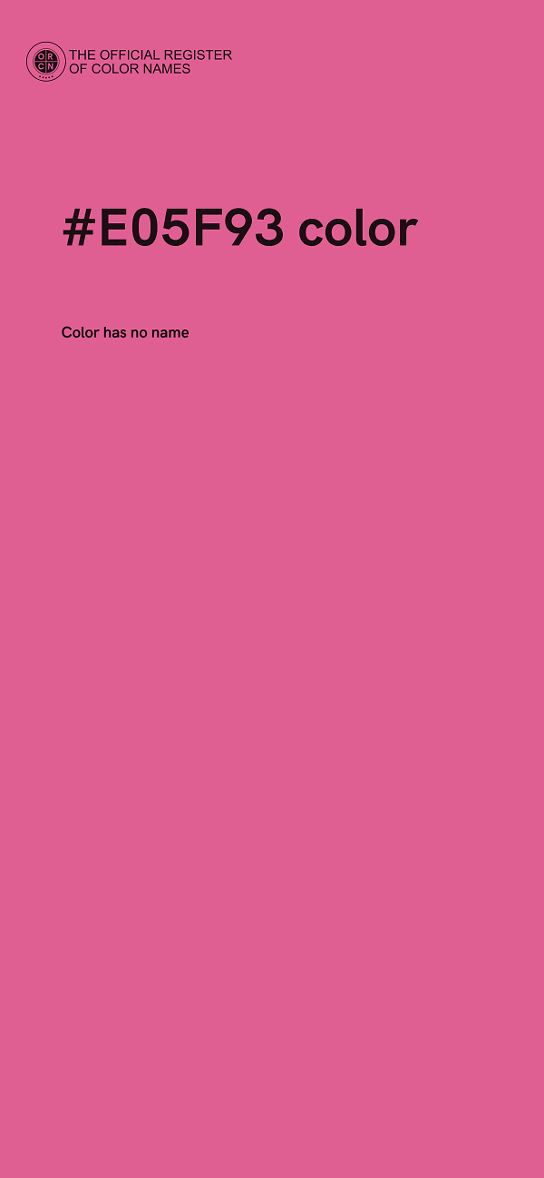 #E05F93 color image