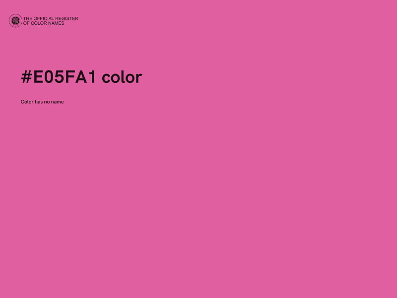 #E05FA1 color image