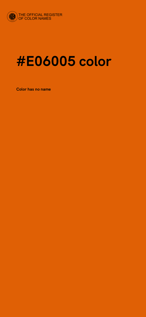 #E06005 color image