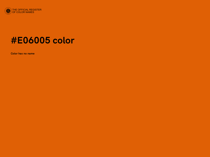 #E06005 color image