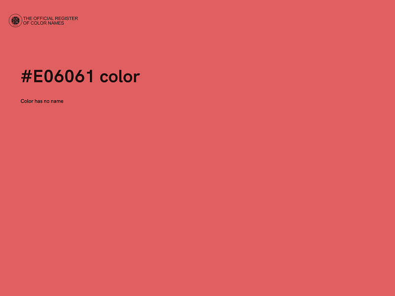 #E06061 color image