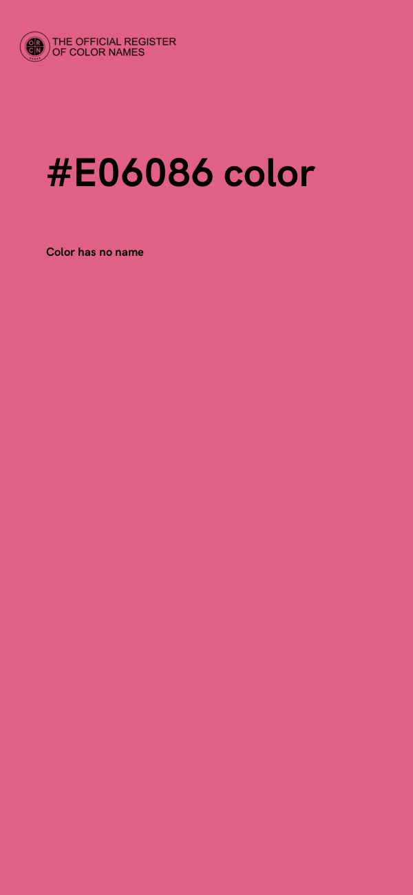 #E06086 color image