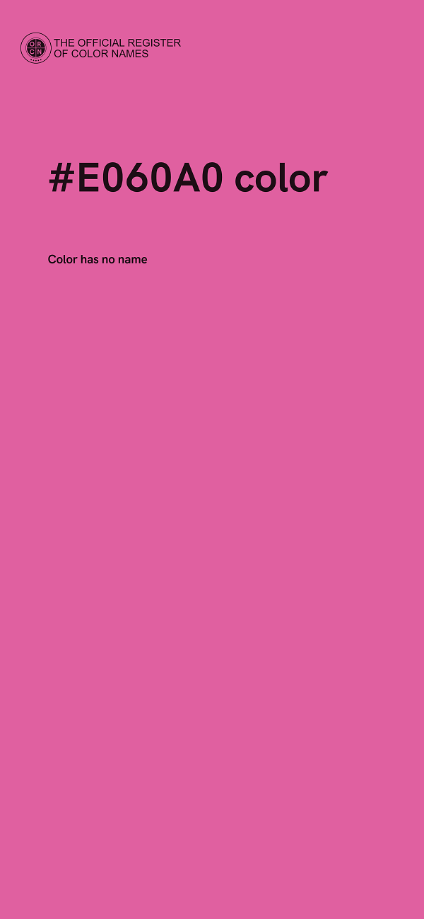 #E060A0 color image