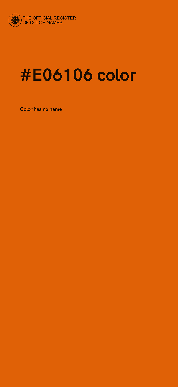 #E06106 color image