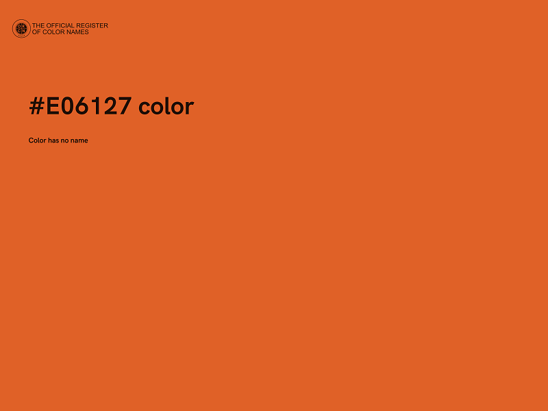 #E06127 color image