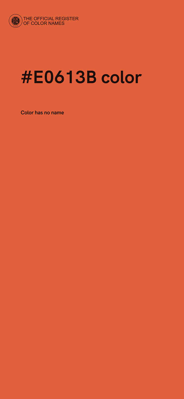 #E0613B color image