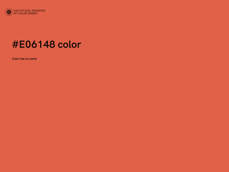 #E06148 color image