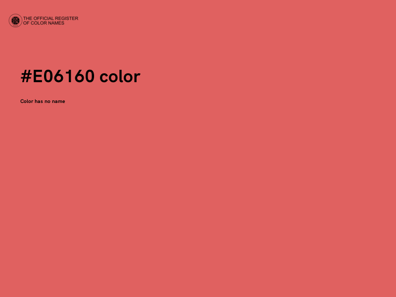 #E06160 color image