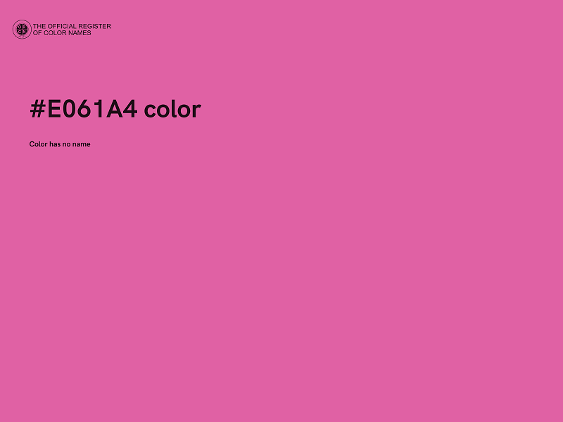 #E061A4 color image